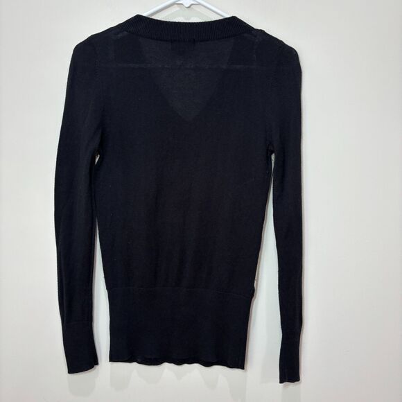 VTG Guess Argyle Sweater Women M Black Gold V-Neck Old Money Preppy Y2K Academia - Picture 5 of 7